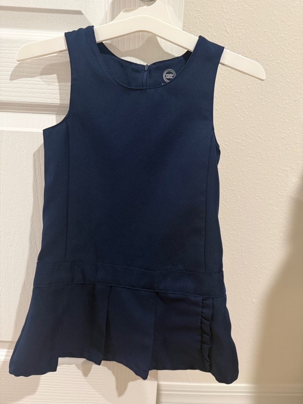wonder nation Navy Sleeveless Pleated-Hem Girls Formal Dress